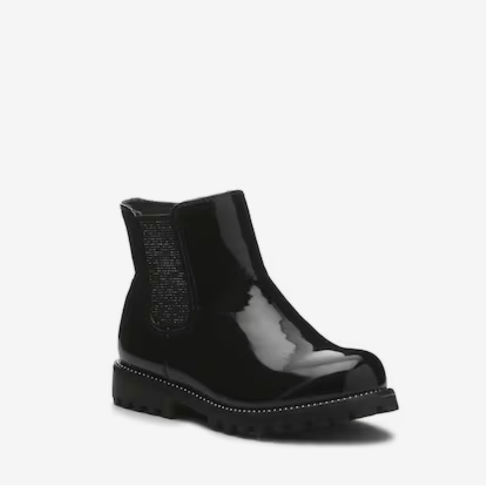 Toddler patent shine Chelsea boots; size 5 mint condition